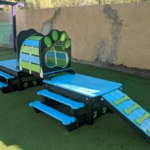 Traditional Timber Activity Systems – w/ Tunnel: Classic Multi-Functional K9 Enrichment