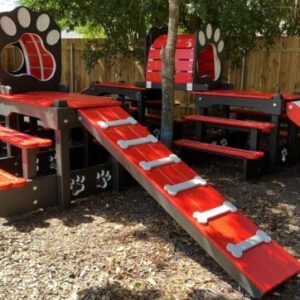 Traditional Timber Activity Systems – Tall w/ Tunnel: Multi-Level Outdoor Enrichment